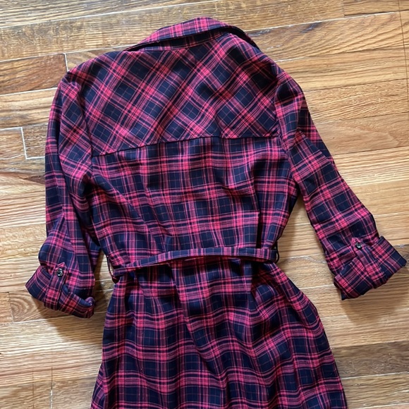 Billy T Plaid Button Down Shirt Dress - Picture 13 of 15